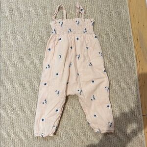 Kids Pink Floral Jumpsuit
